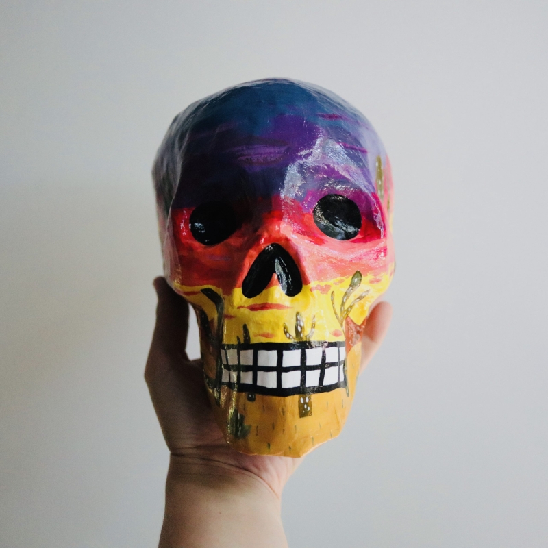 Scully the Desert Skull - Paper Mache Wall Sculpture