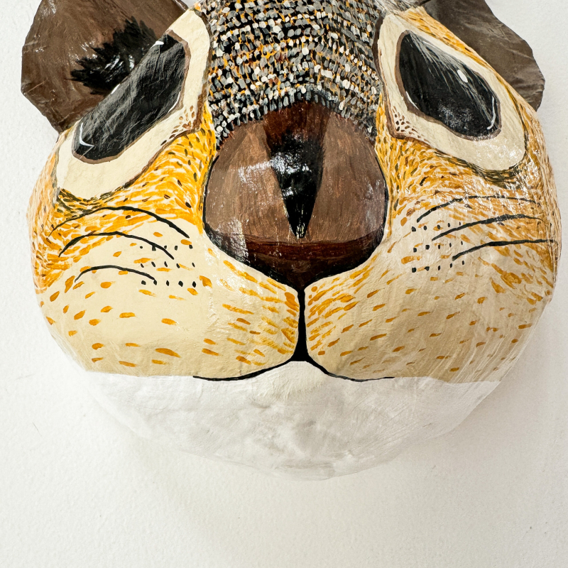 Nibbles - Squirrel Paper Mache Wall Sculpture - Image 12