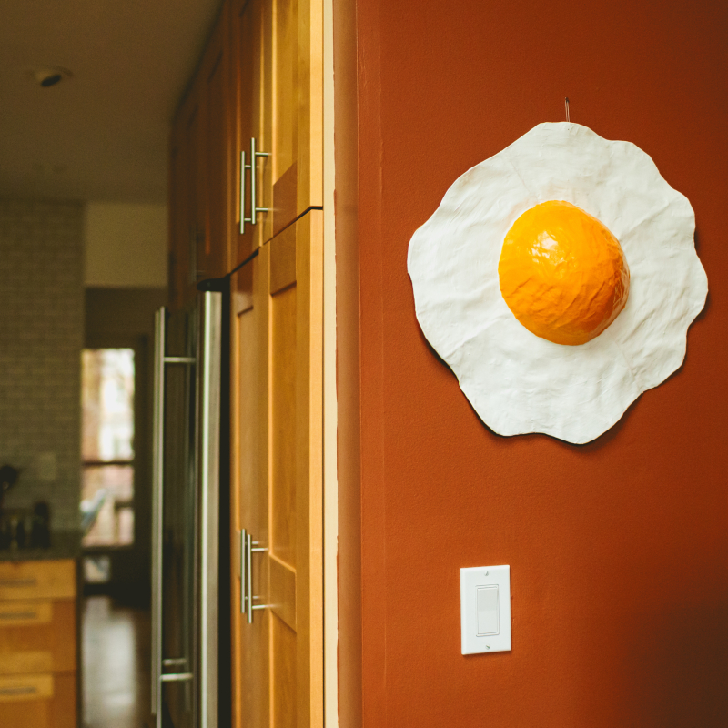 Giant Egg - Paper Mache Wall Sculpture