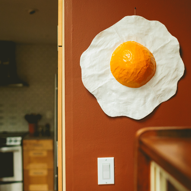 Giant Egg - Paper Mache Wall Sculpture - Image 4