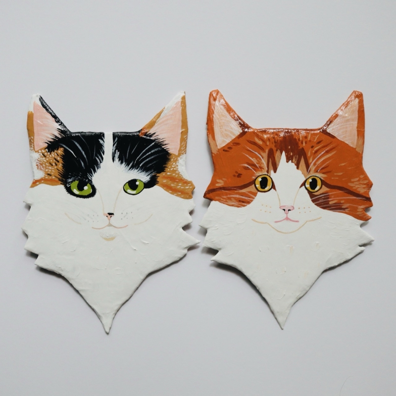 Arthur & Lily Cat Heads - Custom for Katie W. - Image 16