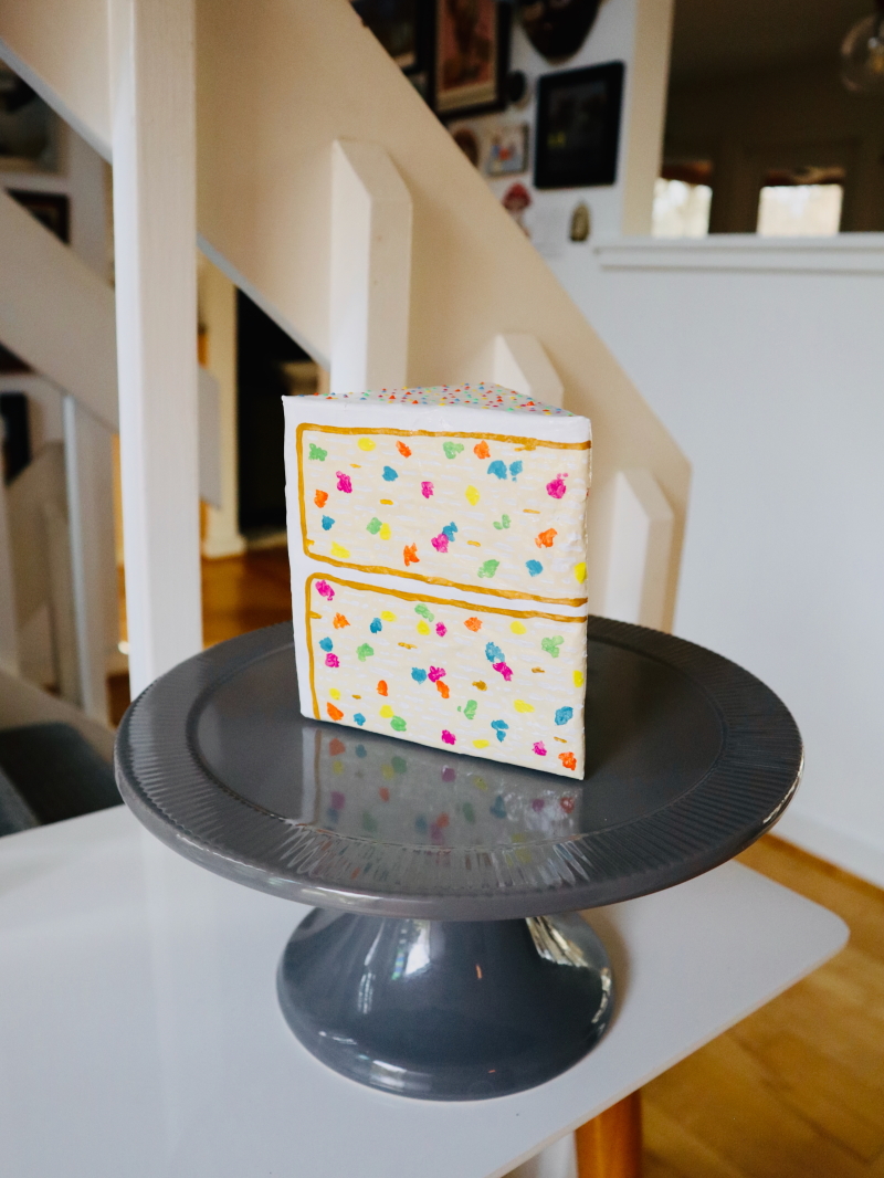 The Cake - Paper Mache Funfetti Wall Hanging