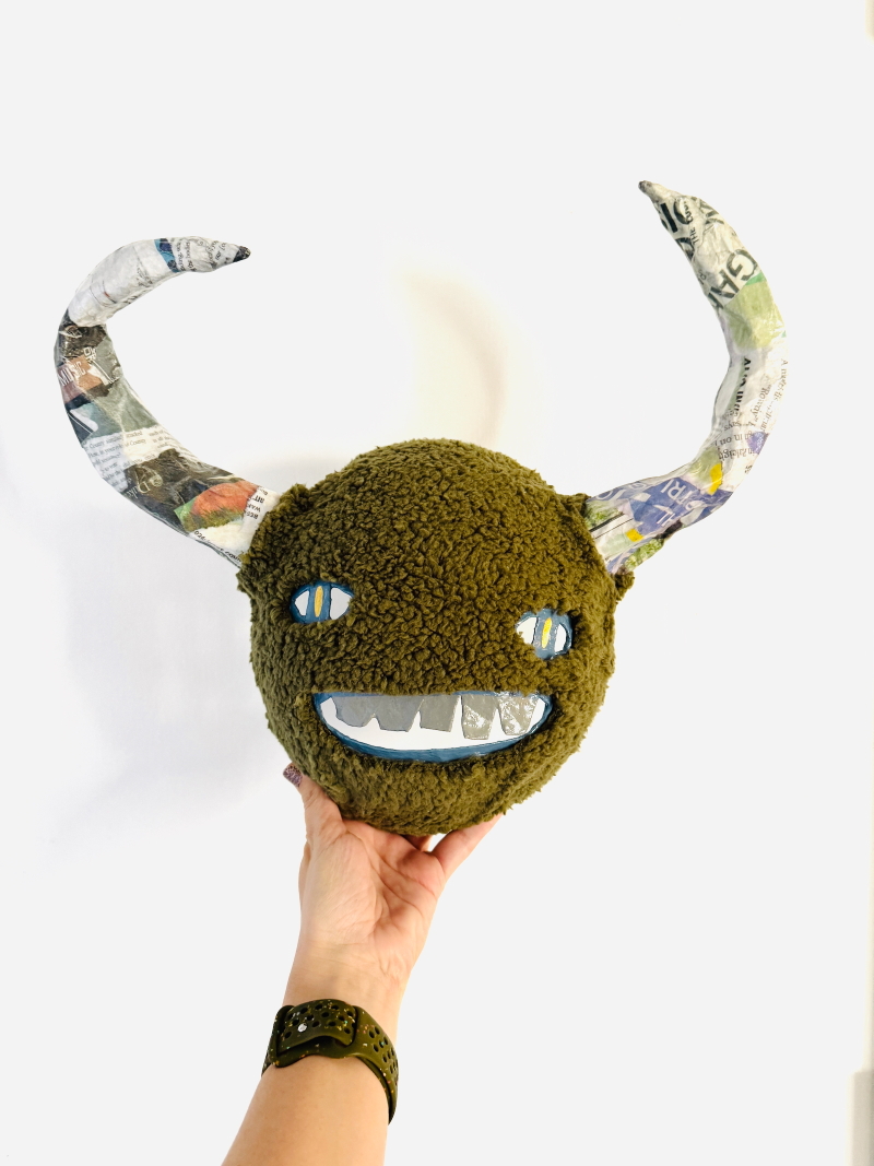 Foosh - Paper Mache Monster Wall Hanging - Image 2